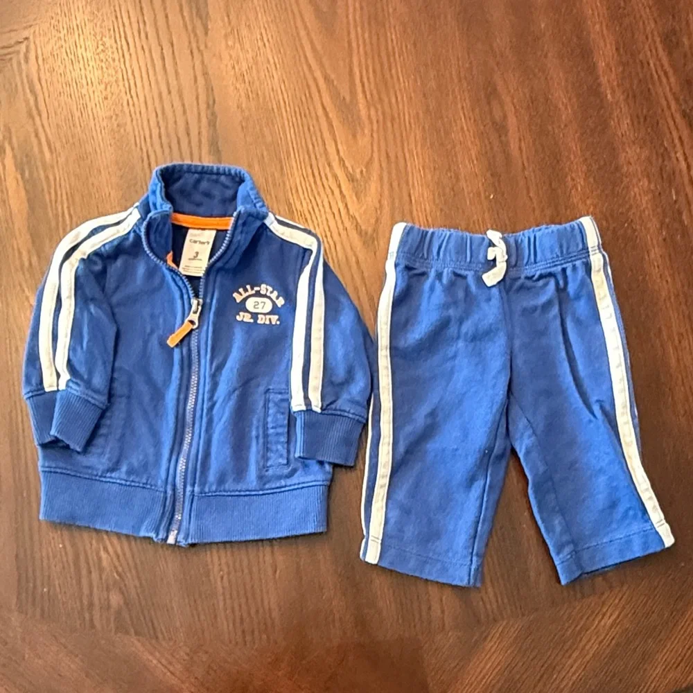 Carter's Baby Boy Blue Track Jacket Jogger Set 3M